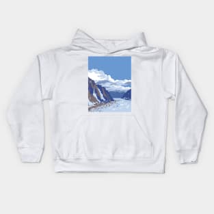 Ruth Glacier in Denali National Park in Alaska WPA Poster Art Kids Hoodie